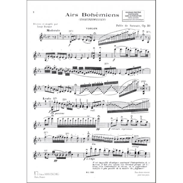 Airs Bohemiens Vl-Piano